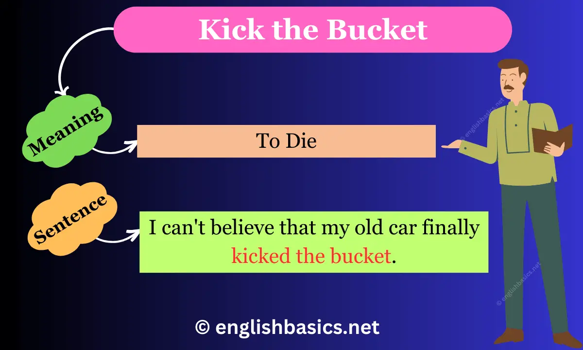Kick the Bucket Meaning & Sentence - English Basics