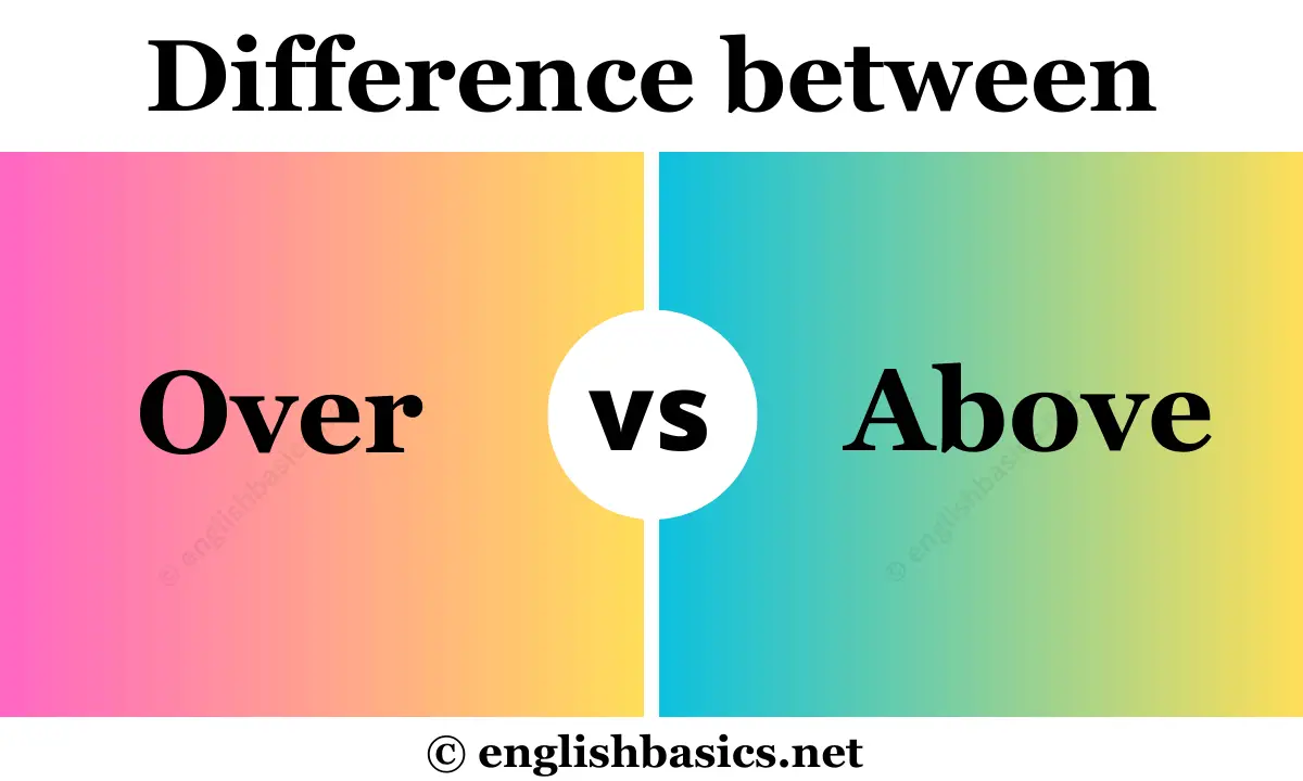 Over vs Above - What’s the difference? - English Basics