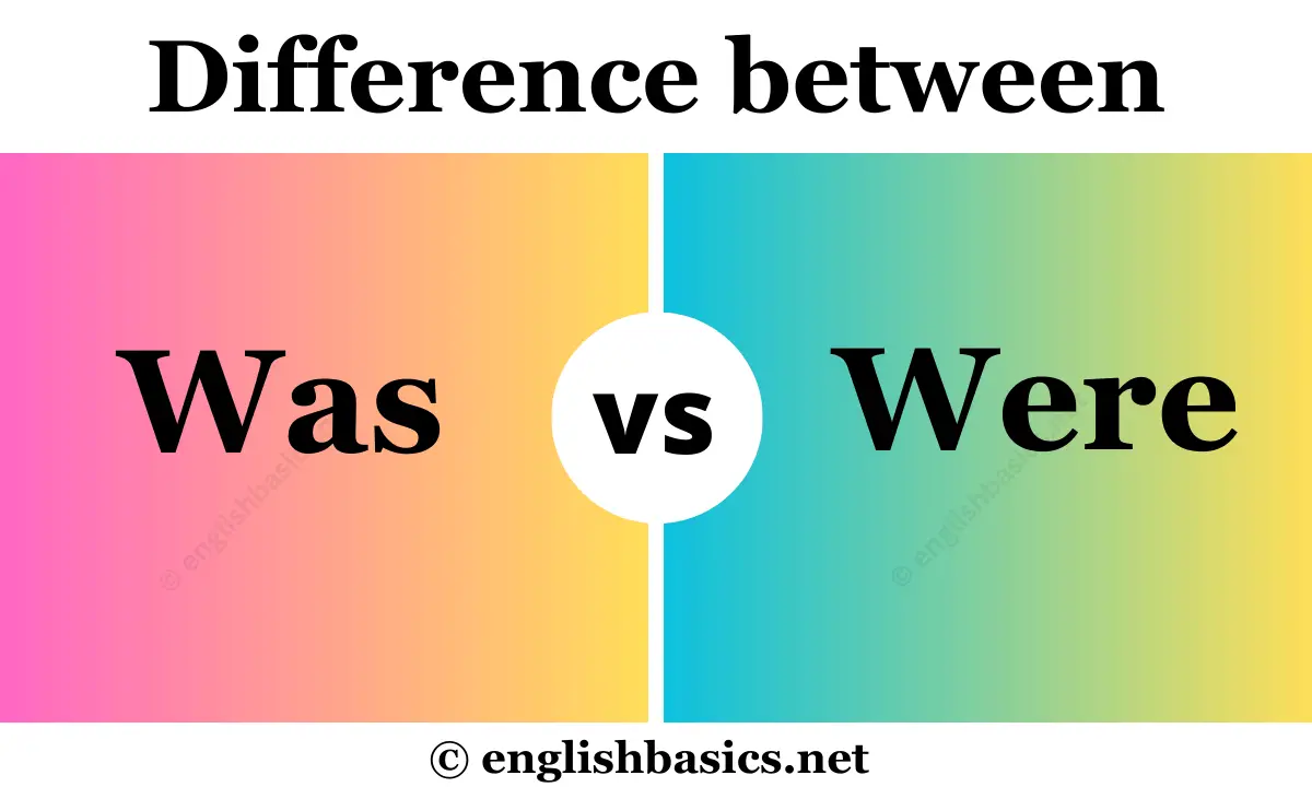 Was vs Were - What's the difference? - English Basics